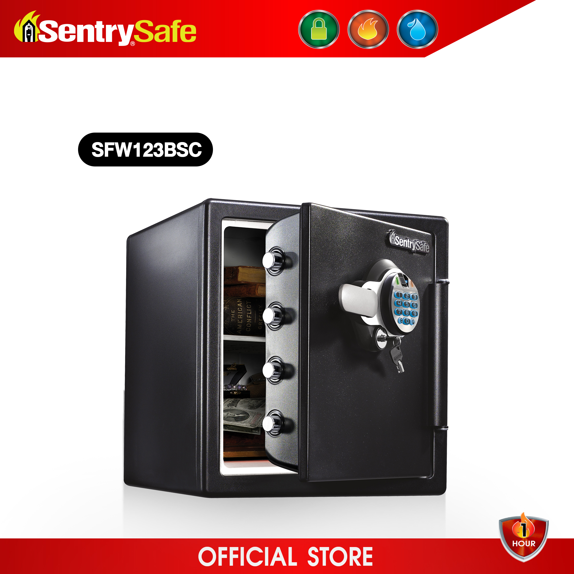 SFW123BSC Fire/Water Safe - Fingerprint