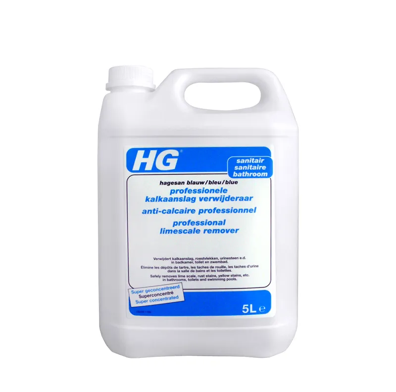 HG บาธรูม โปรเฟสชั่นนัล ไลม์สเกล รีมูฟเวอร์ (บลู) ขนาด 5L - ขจัดคราบน้ำและคราบหินปูนในห้องน้ำ