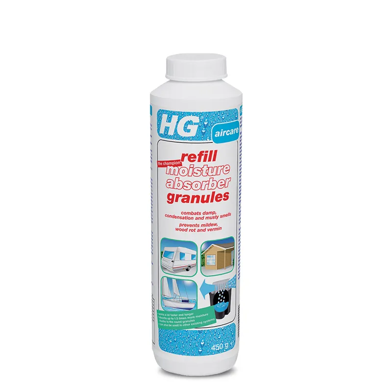 HG สารดูดความชื้น ชนิดเติม (ชนิดไร้กลิ่น) ขนาด 450 กรัม - ผลิตภัณฑ์ดูดความชื้น ชนิดเติม เหมาะสำหรับห้องเก็บของ ตู้เสื้อผ้า ห้องน้ำ หรือพื้นที่ที่พบกลิ่นอับชื้น