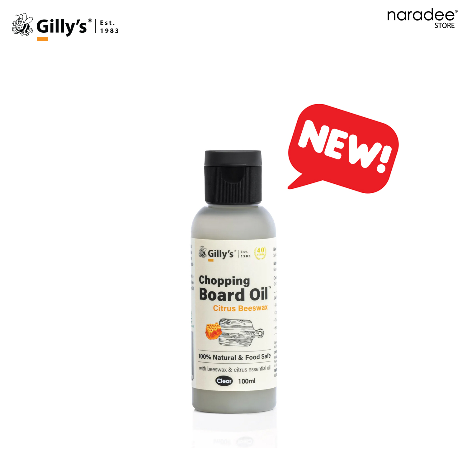 กิลลี่ส์ น้ำมันรักษาเขียงไม้ - สูตร Citrus & Beeswax