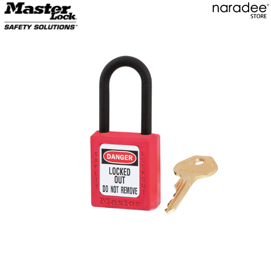 มาสเตอร์ล็อก 406MKW417RED - กุญแจเซฟตี้ ไม่นำไฟฟ้า ห่วงไนลอน
