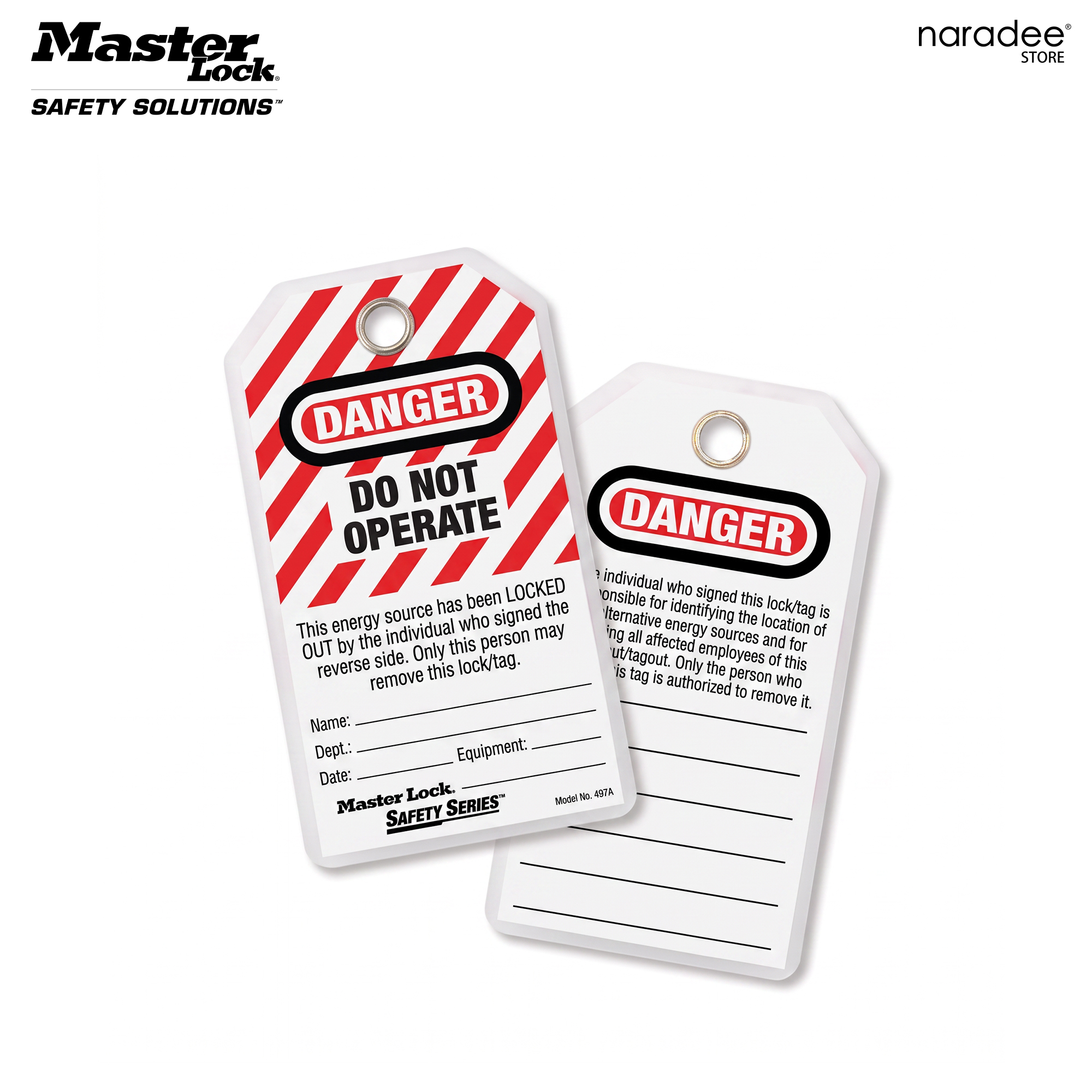 Master Lock 497A - Do Not Operate Safety Tag, English, Laminated