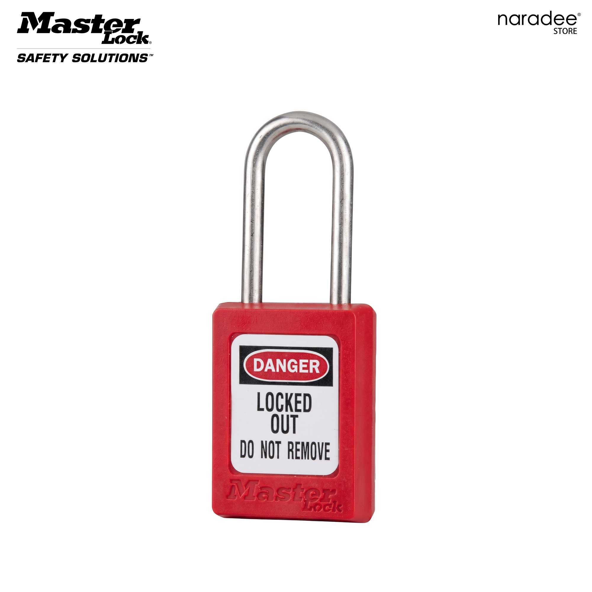 มาสเตอร์ล็อก S31KARED - กุญแจเซฟตี้ เทอร์โมพลาสติก ห่วงกุญแจสแตนเลส