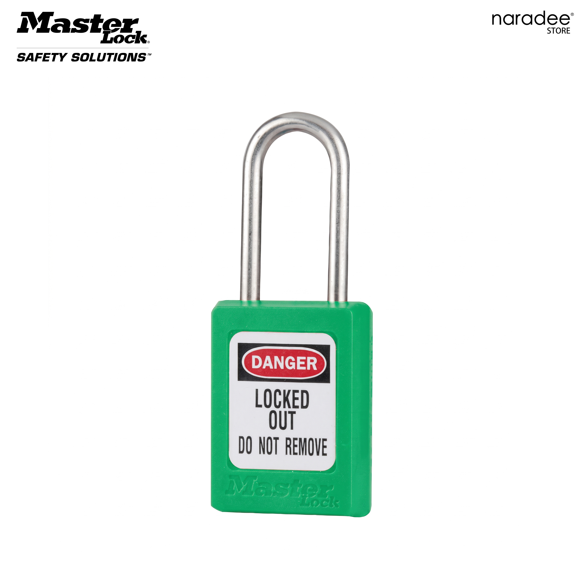 มาสเตอร์ล็อก S31MKW417GRN - กุญแจเซฟตี้ เทอร์โมพลาสติก ห่วงกุญแจสแตนเลส