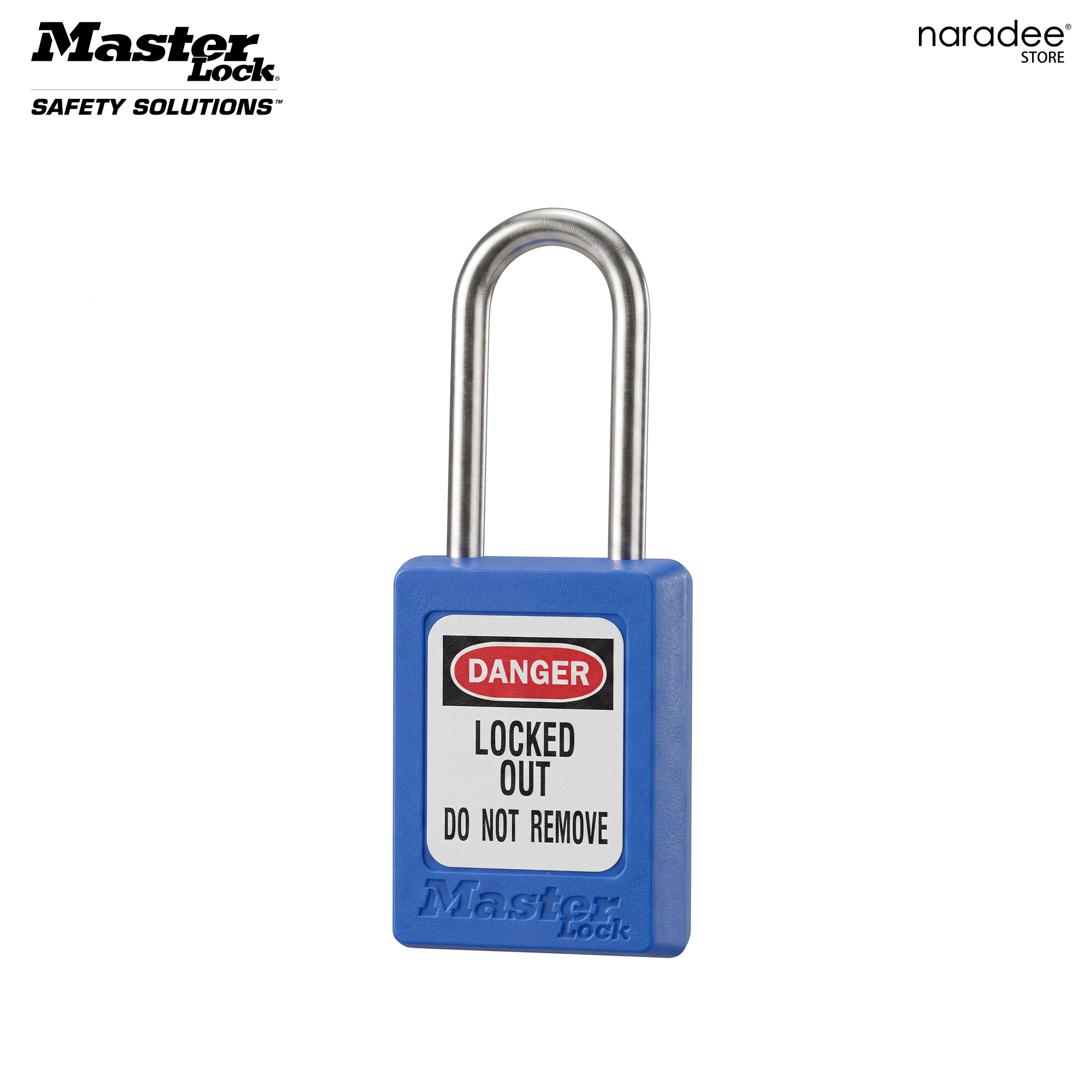 มาสเตอร์ล็อก S31MKW417BLU - กุญแจเซฟตี้ เทอร์โมพลาสติก ห่วงกุญแจสแตนเลส