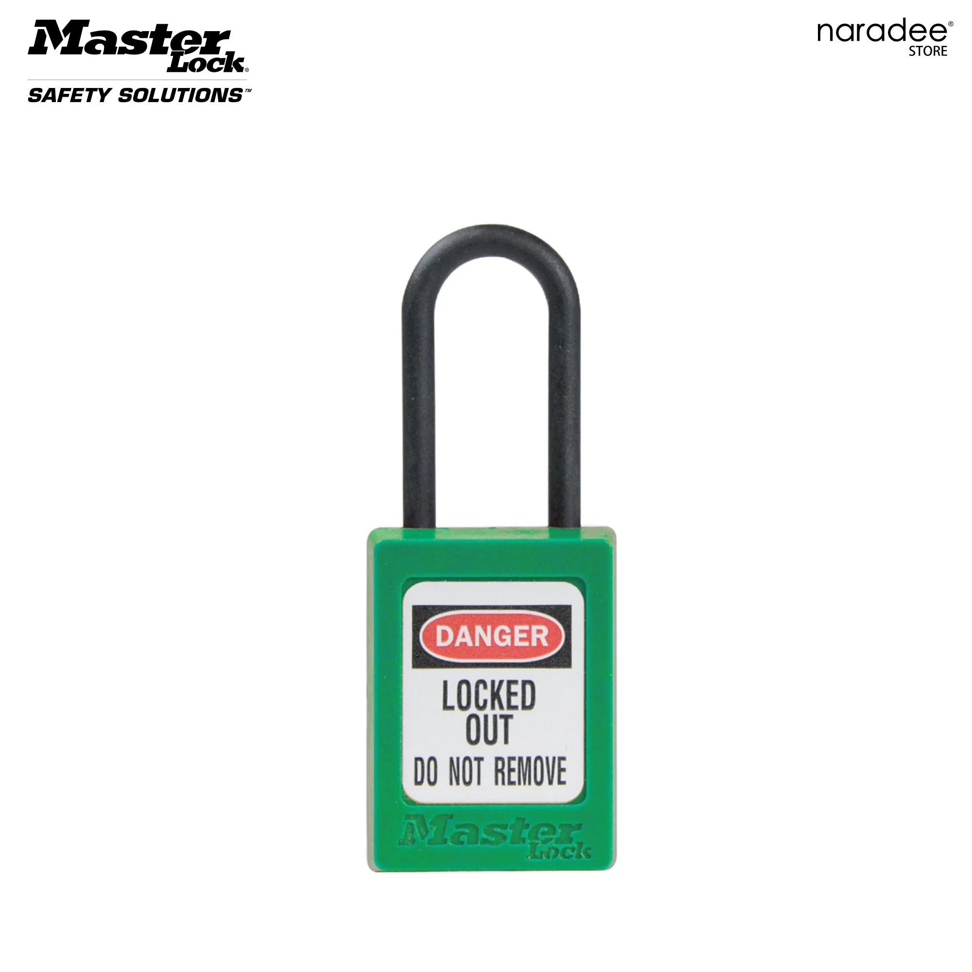 มาสเตอร์ล็อก S32MKW417GRN - กุญแจเซฟตี้ ไม่นำไฟฟ้า ห่วงไนลอน