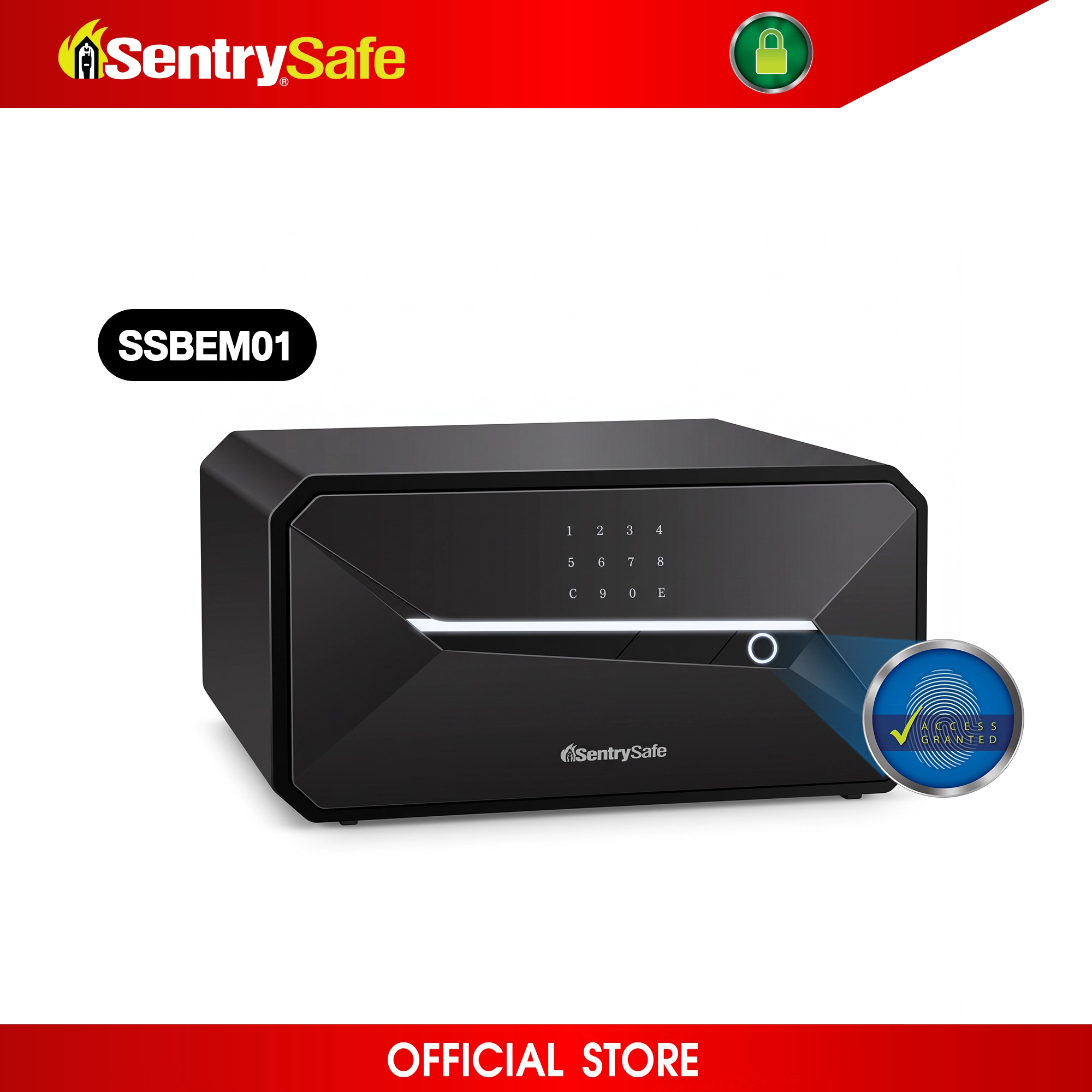 SSBEM01 Smart Safe ตู้เซฟ ระบบสแกนลายนิ้วมือและรหัสดิจิตอล